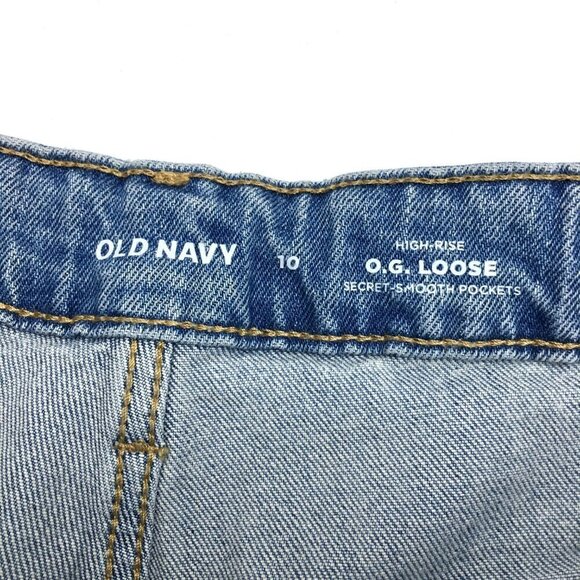 NEW Old Navy O.G. Loose High Rise Straight Leg Light Wash size 10 length 29" - Picture 4 of 9